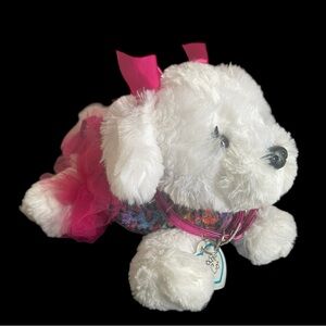 Poochie & Co. White Puppy Maltese Girls' Plush Dog Purse